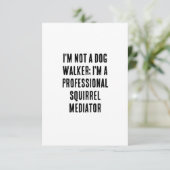 Ich bin kein Hundeschwanderer; ich bin ein berufli Dankeskarte (Stehend Vorderseite)