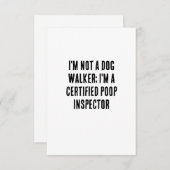 Ich bin kein Hundeschwanderer; ich bin ein zertifi Dankeskarte (Vorne/Hinten)