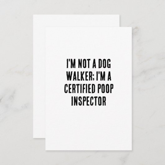 Ich bin kein Hundeschwanderer; ich bin ein zertifi Dankeskarte (Vorne/Hinten)