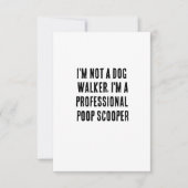 Ich bin kein Hundewanderer, ich bin ein berufliche Dankeskarte (Vorderseite)