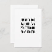 Ich bin kein Hundewanderer, ich bin ein berufliche Dankeskarte (Vorne/Hinten)