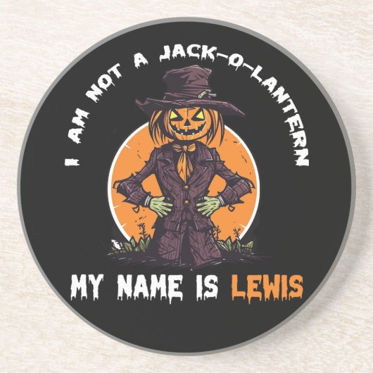 Ich bin kein Jack-o-Lantern Mein Name ist Lewis Getränkeuntersetzer (Vorne)