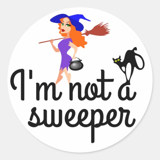 Ich bin kein Kehrer, der sich anpassen lässt Runder Aufkleber (Vorderseite)