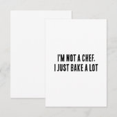 Ich bin kein Koch, ich backe einfach viel Dankeskarte (Vorne/Hinten)