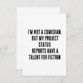 Ich bin kein Komiker, aber mein Projektstatus beri Dankeskarte (Vorne/Hinten)
