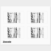 Ich bin kein komischer Aufkleber (Blatt)