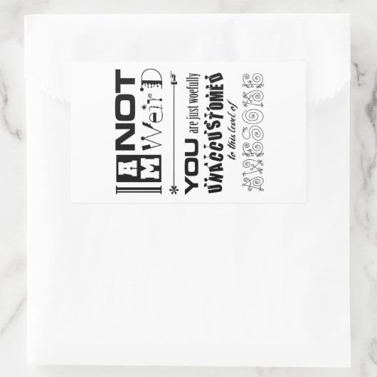 Ich bin kein komischer Aufkleber (Tasche)