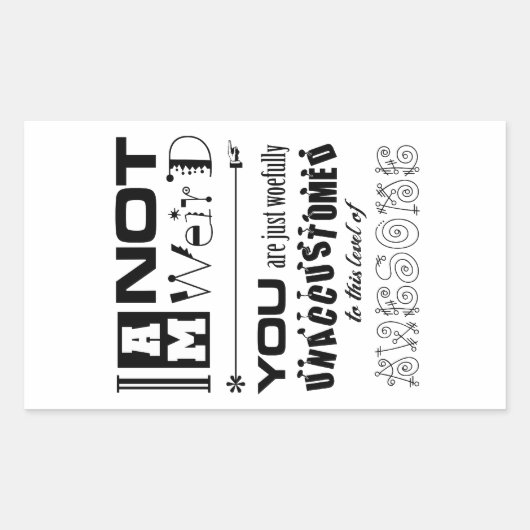 Ich bin kein komischer Aufkleber (Vorderseite)