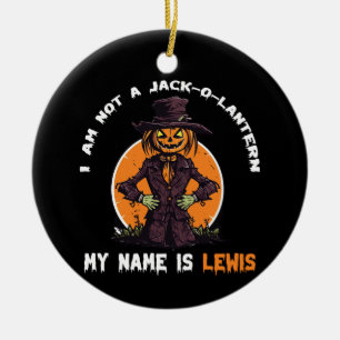 Ich bin kein Kürbis, mein Name ist Lewis Keramik Ornament