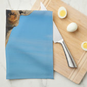 Ich bin kein Lama, ich bin über deinem Drama Giraf Geschirrtuch (Viertel Falte)