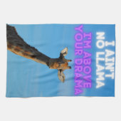 Ich bin kein Lama, ich bin über deinem Drama Giraf Geschirrtuch (Horizontal)