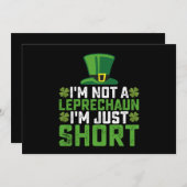 Ich bin kein Leprechaun, ich bin nur Kurz St Patri Einladung (Vorne/Hinten)