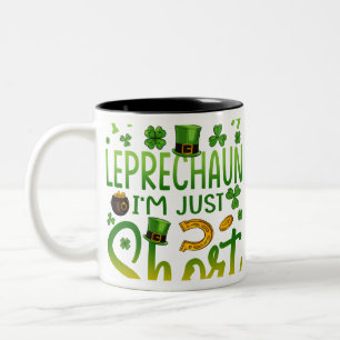 Ich bin kein Leprechaun, ich bin nur Kurz St Patri Zweifarbige Tasse