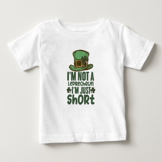 Ich bin kein Leprechaun Ich bin nur Kurz St Patric Baby T-shirt (Vorderseite)