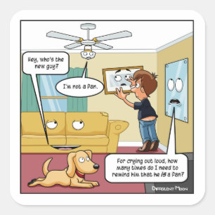 Ich bin kein Lüfterputzer Quadratischer Aufkleber