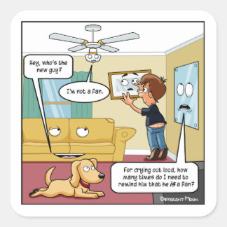 Ich bin kein Lüfterputzer Quadratischer Aufkleber