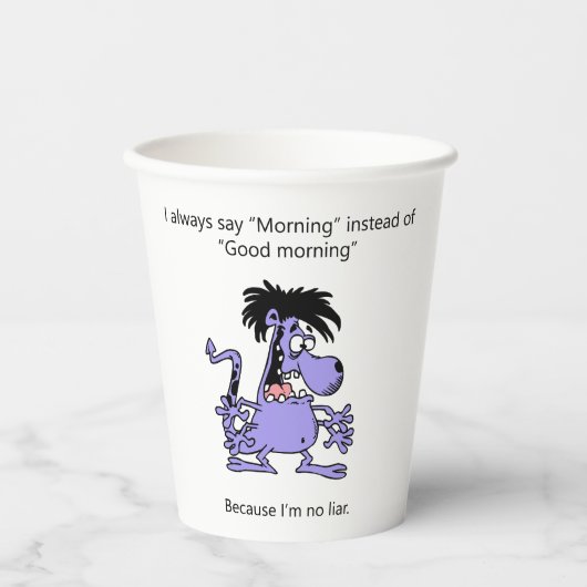 Ich bin kein Lügner Pappbecher (Vorderseite)