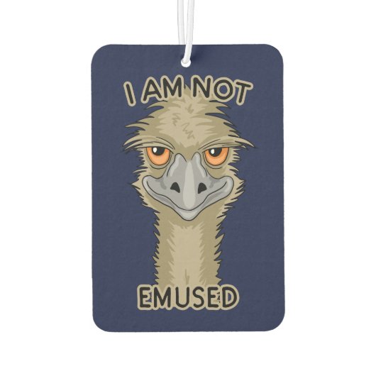 Ich bin kein lustiger Emu Pun Autolufterfrischer (Rückseite)