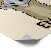 Ich bin kein lustiger Emu Pun | Beige Poster (Ecke)