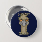 Ich bin kein lustiger Emu Pun Button (Vorne & Hinten)