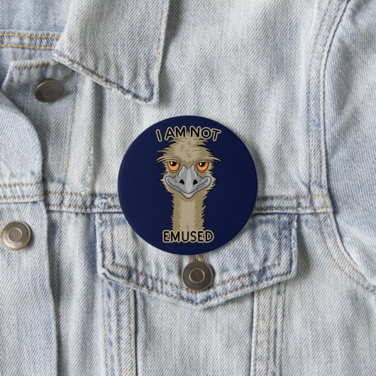 Ich bin kein lustiger Emu Pun Button (Beispiel)