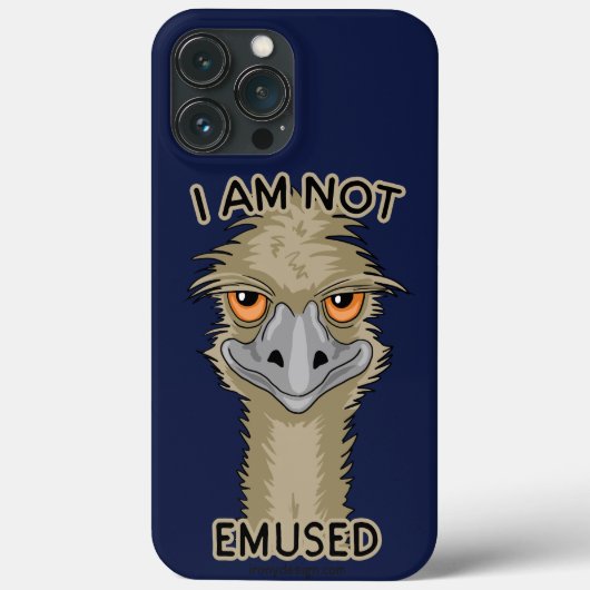 Ich bin kein lustiger Emu Pun Case-Mate iPhone Hülle (Rückseite)