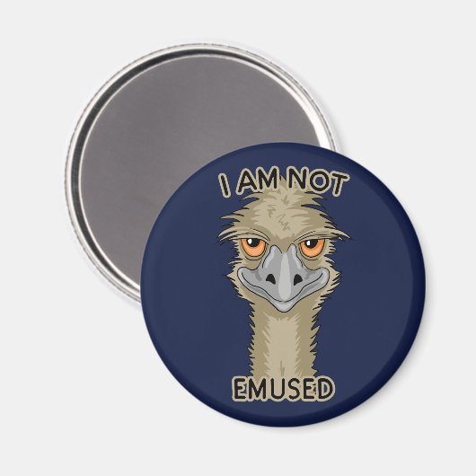Ich bin kein lustiger Emu Pun Magnet (Vorderseite/Rückseite)