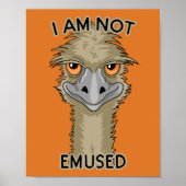 Ich bin kein lustiger Emu Pun | Orange Poster (Vorne)