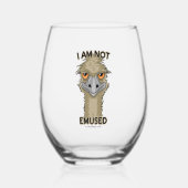 Ich bin kein lustiger Emu Pun Weinglas Ohne Stiel (Vorderseite)