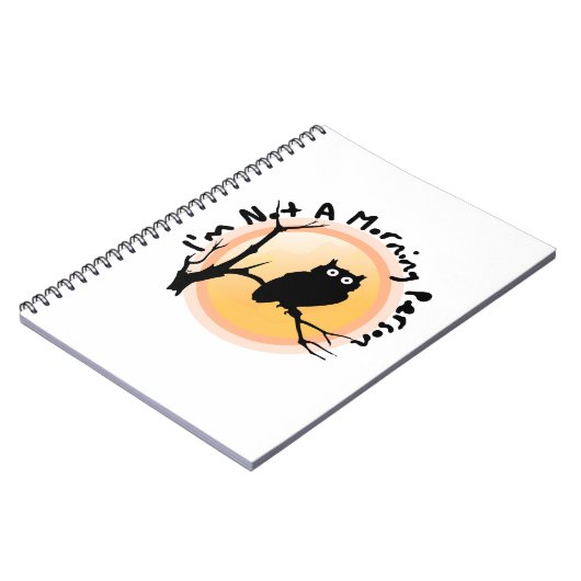 Ich bin kein lustiger Eule-Zitat am Morgen Notizblock (Linke Seite)