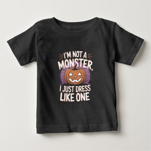 Ich bin kein Monster, das ich nur wie ein Hallowee Baby T-shirt (Vorderseite)