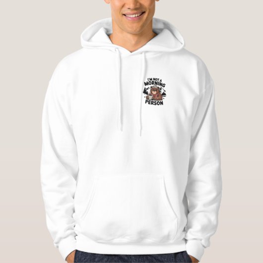 "Ich bin kein Morgenmensch" Bär. Hoodie (Vorderseite)