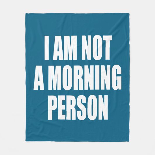 Ich bin kein Morgenmensch Fleecedecke (Vorderseite)