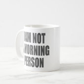 Ich bin kein Morgenmensch Kaffeetasse (Vorderseite Links)