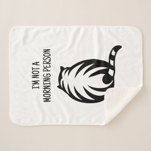 Ich bin kein Morgenmensch mit Sherpa-Fleecedecke Sherpadecke (Vorderseite (Horizontal))
