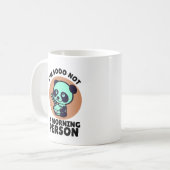 Ich bin kein Morgenmensch Panda Kaffeetasse (Vorderseite Links)