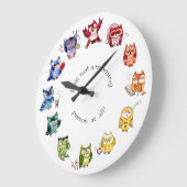 Ich bin kein Morgenmensch - Regenbogeneihu Große Wanduhr (Winkel)