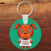 Ich bin kein niedlicher Roboter Schlüsselanhänger (Vorderseite)