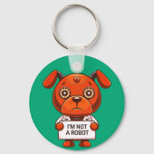 Ich bin kein niedlicher Roboter Schlüsselanhänger (Rückseite)