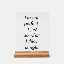 Ich bin kein perfektes akrylisches Zeichen