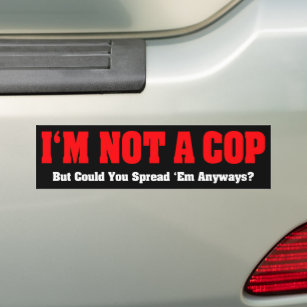 Ich bin kein Polizist - ein lustiger, unheimlicher Autoaufkleber