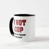 Ich bin kein Polizist - ein lustiger, unheimlicher Tasse (Vorderseite Links)