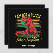 Ich bin kein Puzzle, der Autismus akzeptiert Einladung (Vorne/Hinten)