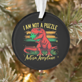 Ich bin kein Puzzle, der Autismus akzeptiert Ornament
