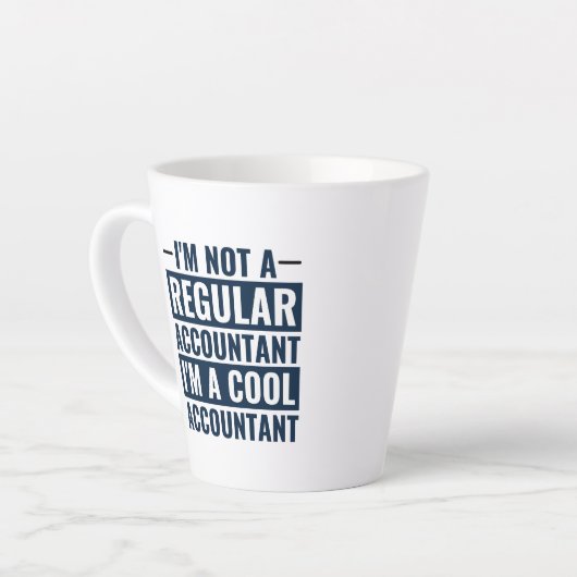Ich bin kein regelmäßiger Buchhalter, ich bin Cool Milchtasse (Linke Ecke)