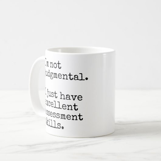 Ich bin kein richterliches Funny Office Kaffeetasse (Vorderseite Links)