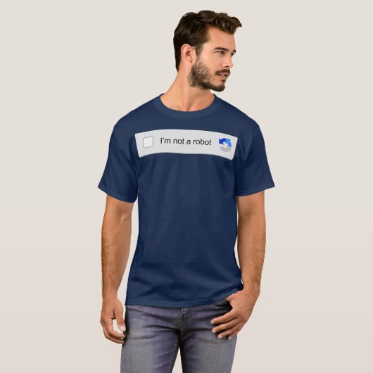 Ich bin kein Roboter Captcha Verification Funny Me T-Shirt (Vorne ganz)