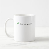 Ich bin kein Roboter Funny Spaß Verification Captc Kaffeetasse (Links)