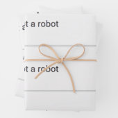 Ich bin kein Roboter Geschenkpapier Set (Beispiel)