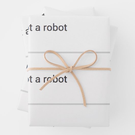 Ich bin kein Roboter Geschenkpapier Set (Beispiel)
